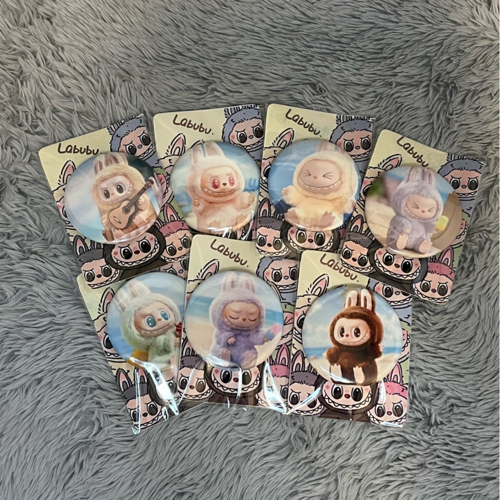Set of 7 Labubu 2.25inch Button Pin Set